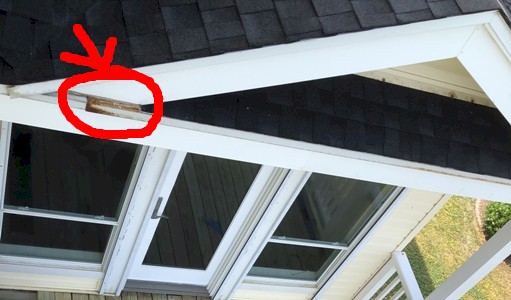 Image of corrosion on beach house flashing.  Image Copyright © 2023 Brad Larkin