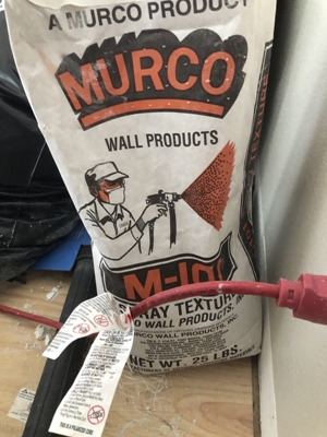 Image of drywall texture material that can be mixed at whatever coarseness you want. Image Copyright © 2021 Brad Larkin